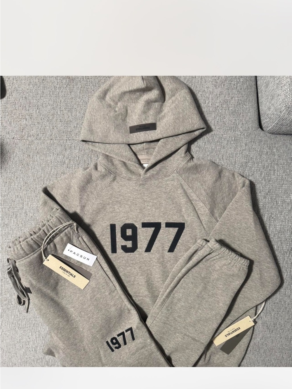 Essentials mean dark  otm Hoodie & Jogger Pajama Set with 1977 Print